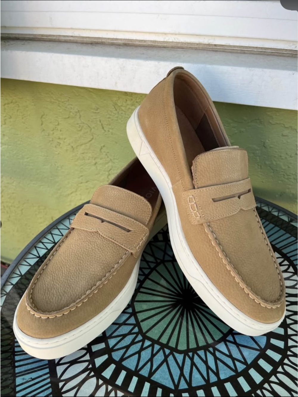 Men's Slip-On Suede Loafers in Tan